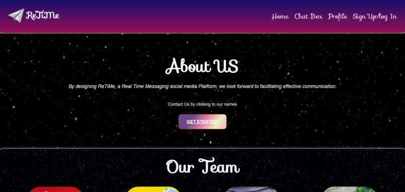 ReTiMe - Real Time Messaging Social Media Platform – screenshot 1