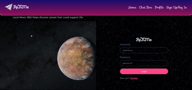 ReTiMe - Real Time Messaging Social Media Platform – screenshot 3