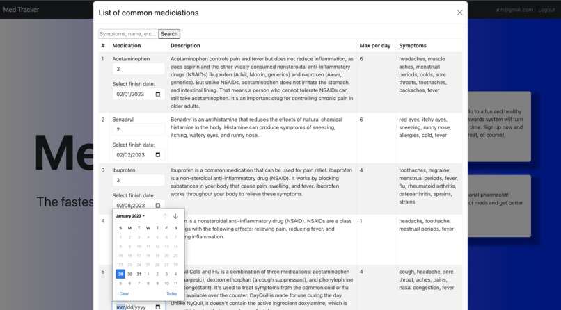 Med Tracker - The fastest way to recovery – screenshot 1