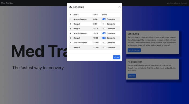Med Tracker - The fastest way to recovery – screenshot 2