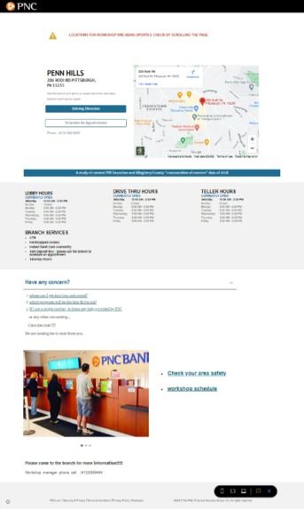 A study of current PNC branches and "communities of concern" – screenshot 1