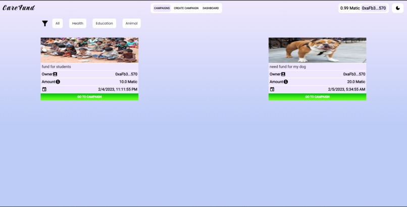 Care Fund – screenshot 1