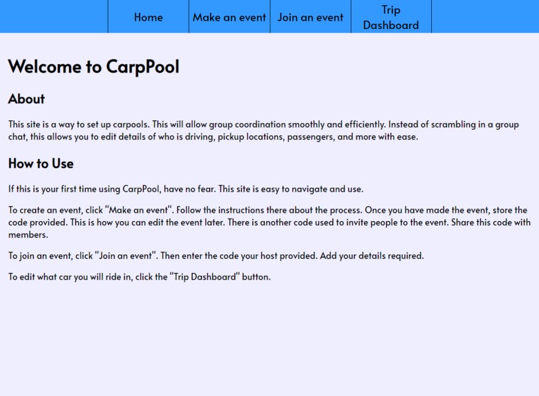 CarpPool – screenshot 2