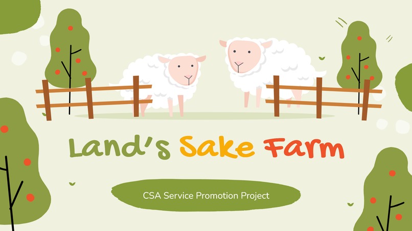 Land's Sake Farm service promotion project – screenshot 1
