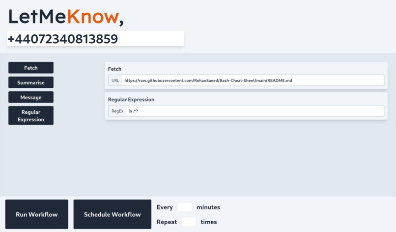 LetMeKnow – screenshot 1
