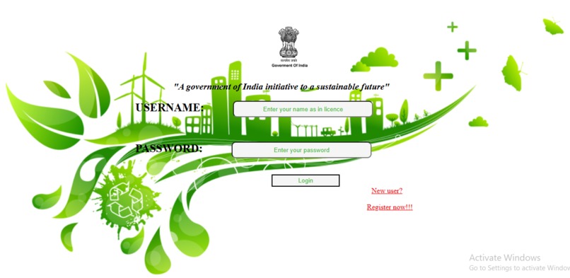 GHG Emission User Analysis Portal – screenshot 1
