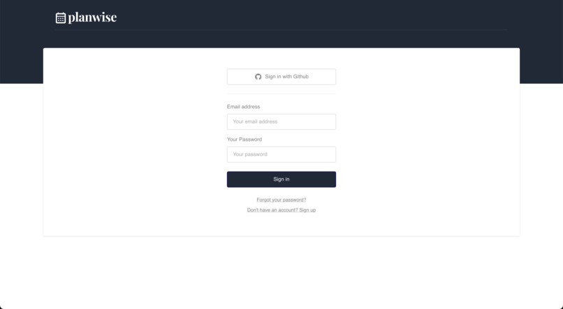 Planwise – screenshot 2