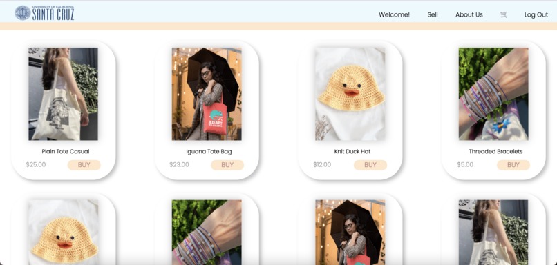 Sluggers UCSC E-Marketplace – screenshot 1
