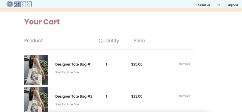 Sluggers UCSC E-Marketplace – screenshot 3