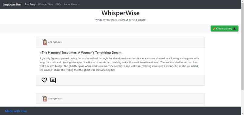 AnonyCare | Empowering Women, Enhancing Lives – screenshot 1