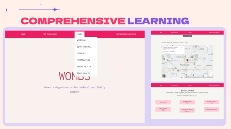 Women’s Organization for Medical and Bodily Support (WOMBS) – screenshot 2