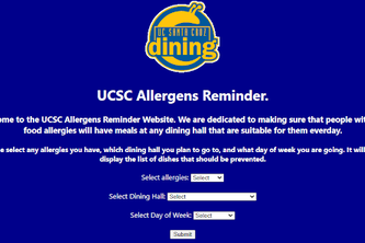 UCSC Dining Hall Allergen Reminder
