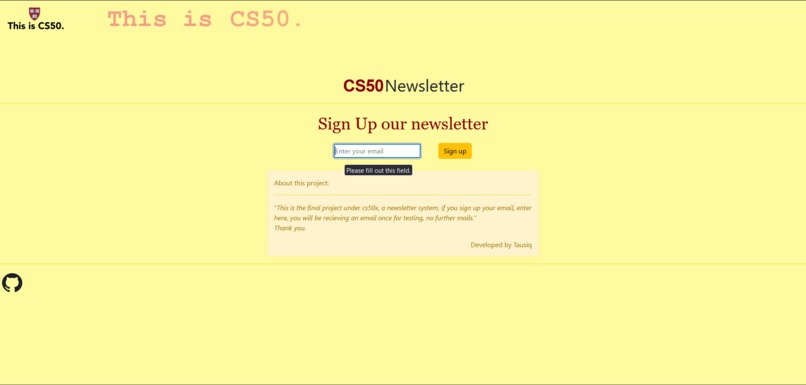 newsletter system – screenshot 1