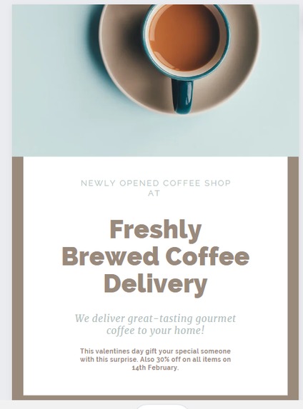 Flyer design for a fictional company – screenshot 1