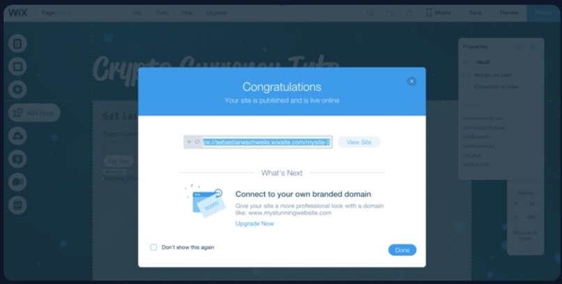 Build a Wix site and integrate it with a 3rd party API – screenshot 3