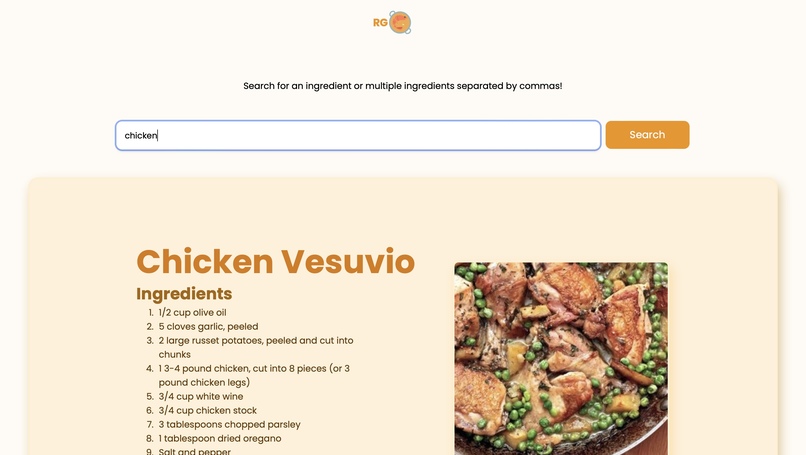 Recipe Generator – screenshot 2