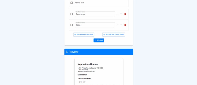 Resume Lab: Online resume generator  – screenshot 3