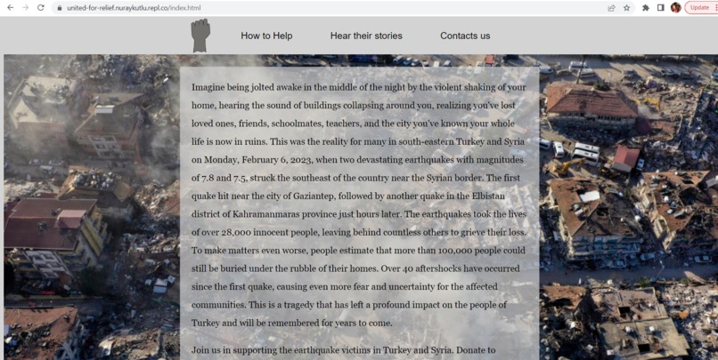 United for Relief – screenshot 1