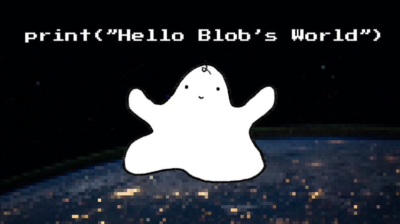 print("Hello Blob's World") – screenshot 1