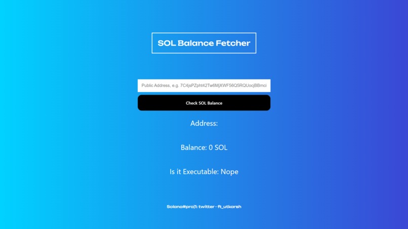 solana balance fetcher – screenshot 1