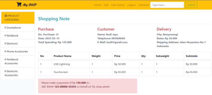 My SHOP – screenshot 2