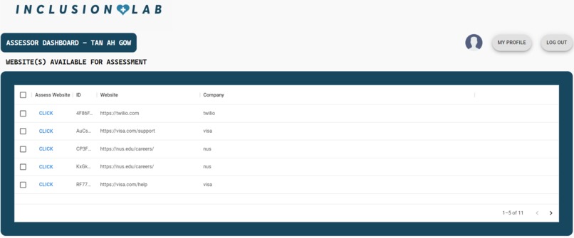 InclusionLab – screenshot 2