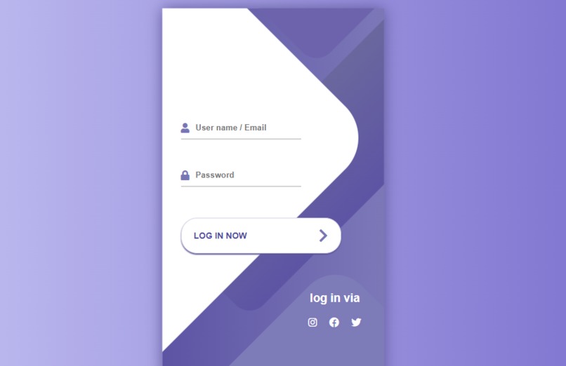 Login form – screenshot 1