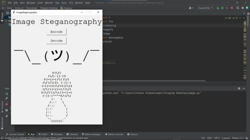 Image encoding and decoding – screenshot 2