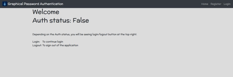 Graphical Password Authentication – screenshot 3