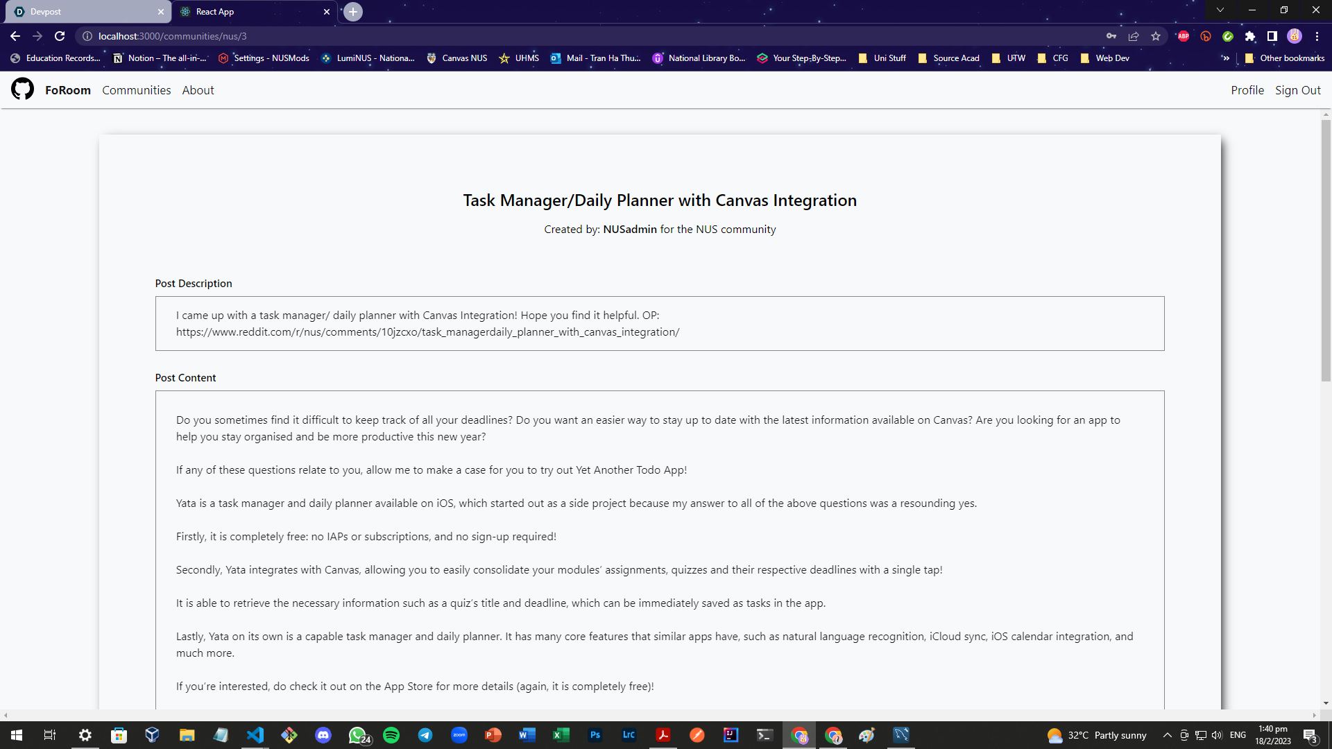 FoRoom | Devpost