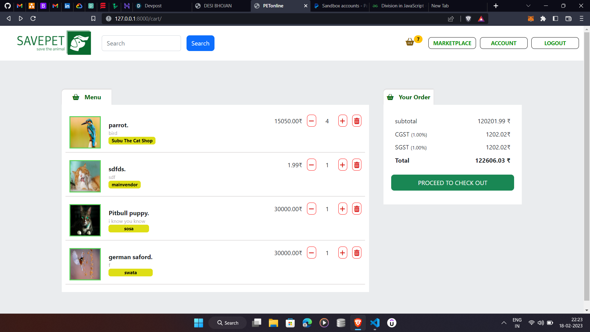 online pet store Devpost