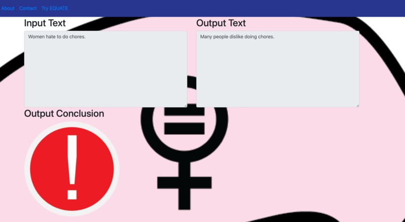 EQUATE -EQUATE is to gender bias as Grammarly is to grammar – screenshot 4