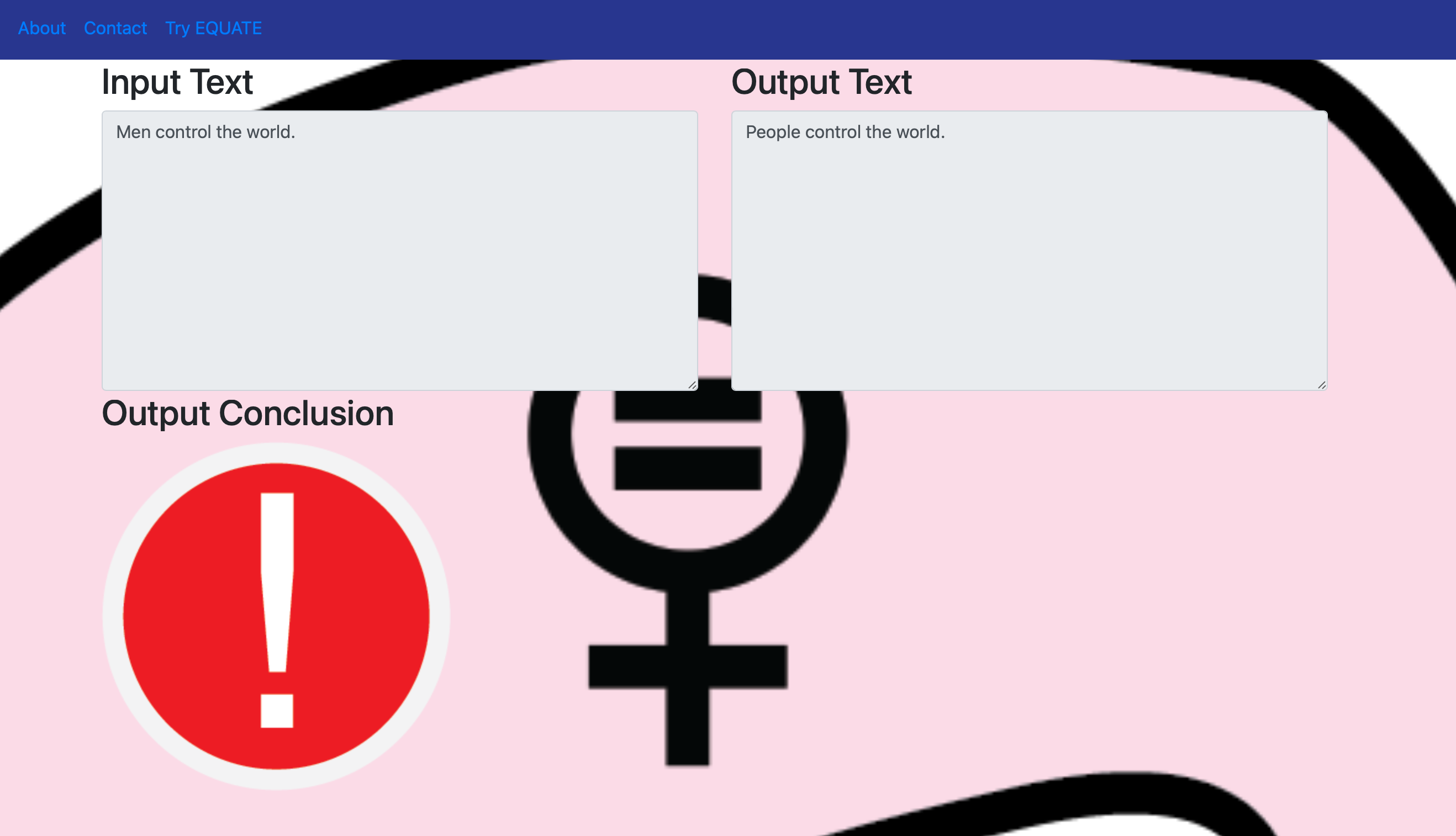 Equate equate is to gender bias as grammarly is to grammar devpost