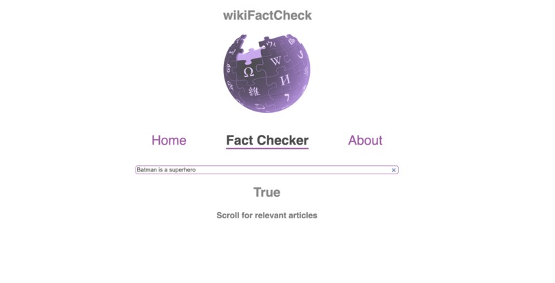 wikiFactCheck – screenshot 1