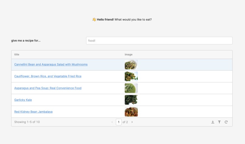 Sustainable Recipe Search – screenshot 1