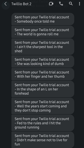 SMS Karaoke Thing  – screenshot 1