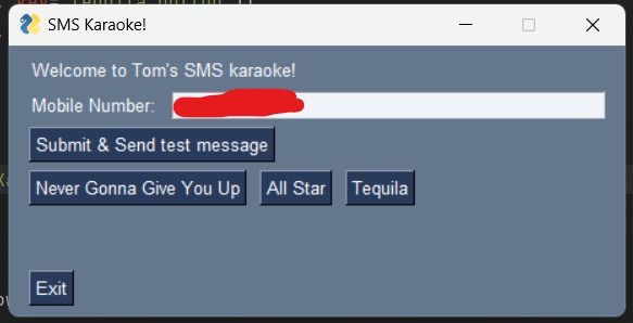 SMS Karaoke Thing  – screenshot 2