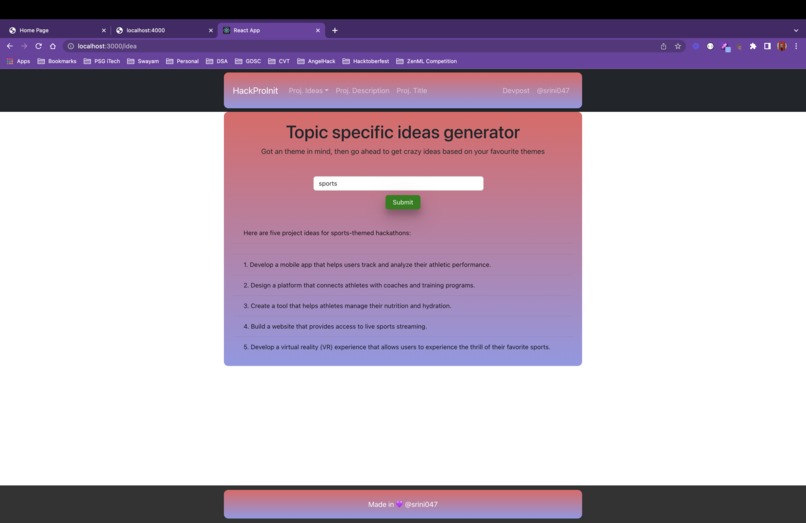 HackProInit – screenshot 3