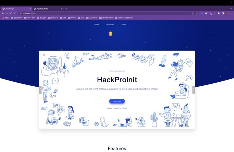 HackProInit – screenshot 1