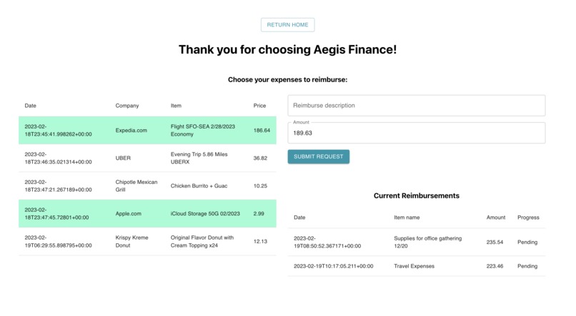 Aegis Finance – screenshot 2