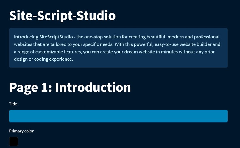 SiteScriptStudio – screenshot 1
