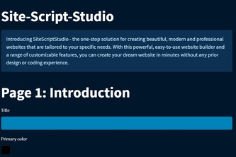 SiteScriptStudio