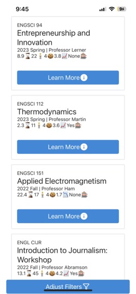 Maru: The Student-Oriented Course Review Searcher – screenshot 1