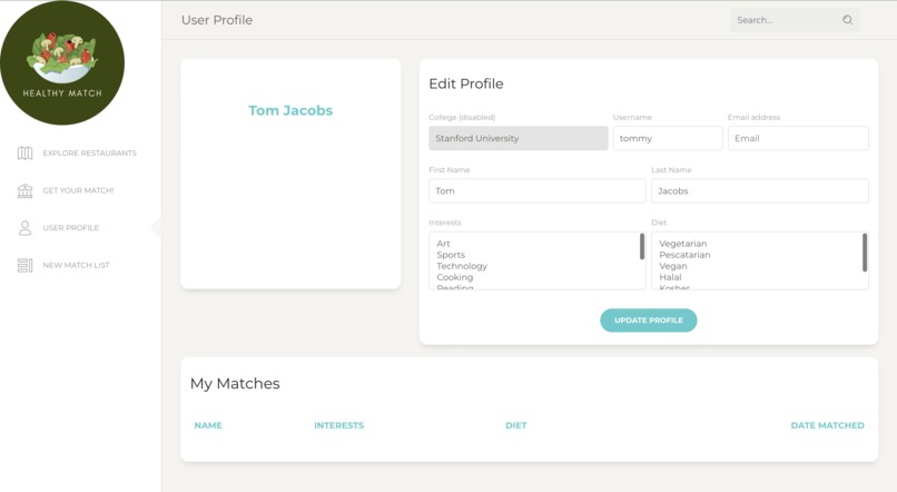 HealthyMatch – screenshot 1