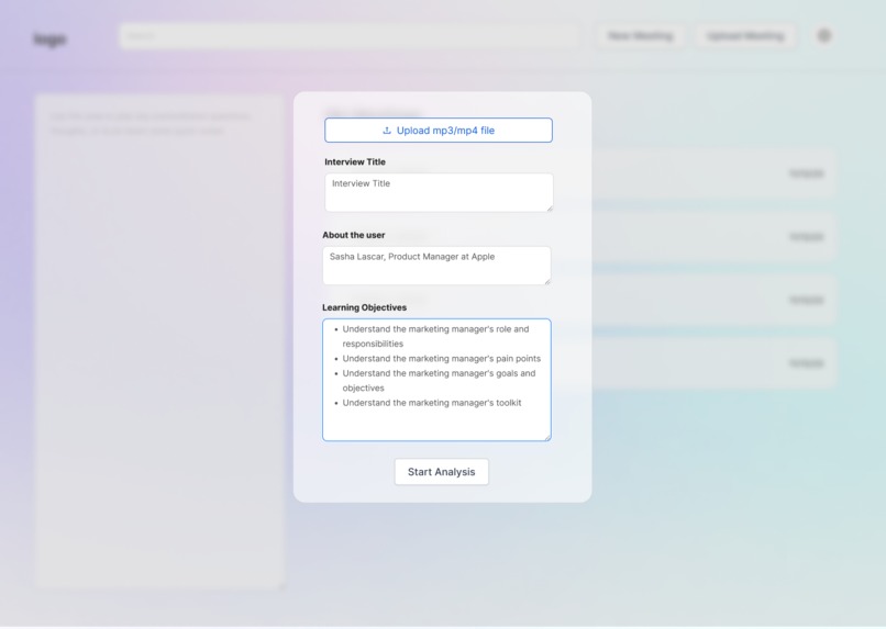 FeedbackGenie: A User Interview Assistant – screenshot 4