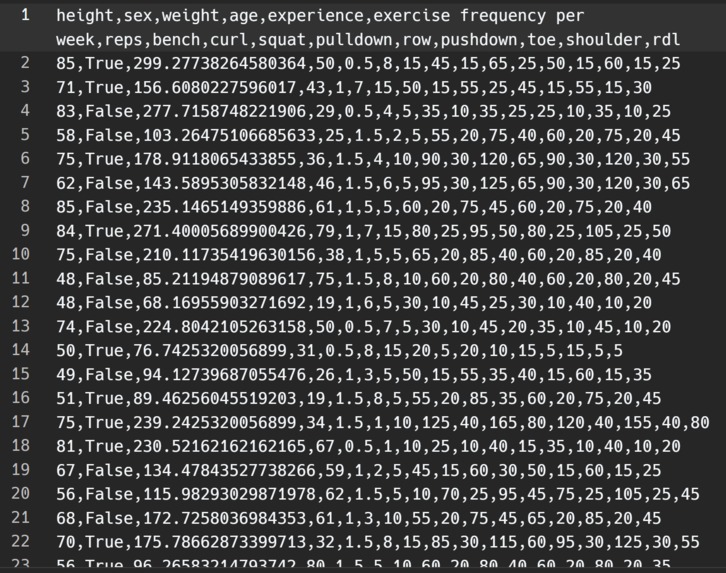 UniFit – screenshot 2