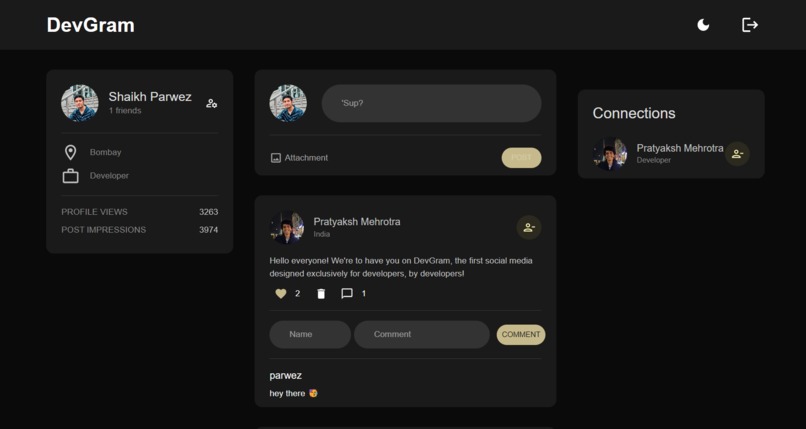 DevGram – screenshot 1