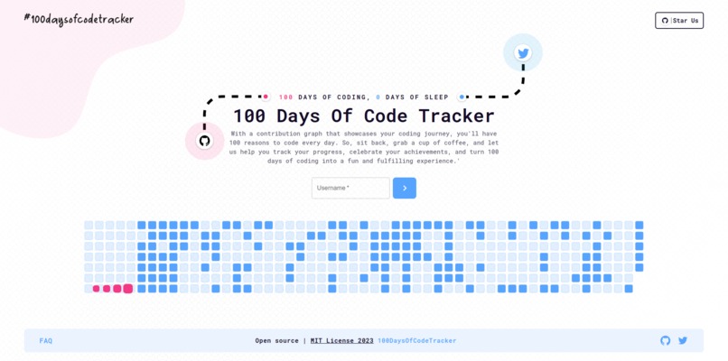 100daysofcodeTracker – screenshot 1