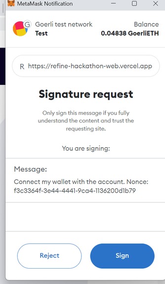 Refine Web3 + JWT authentication  – screenshot 3