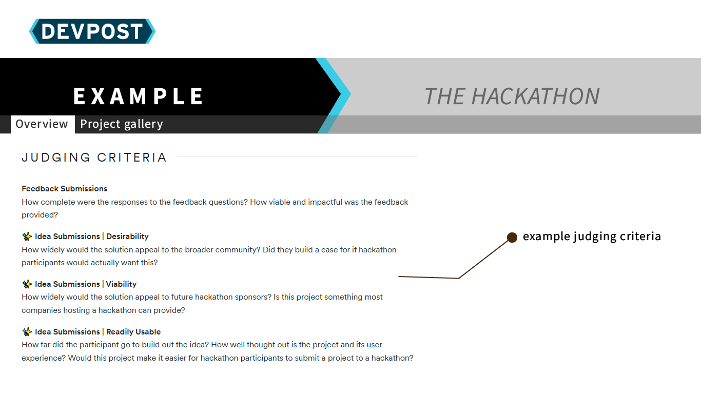 Judging details devpost